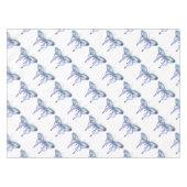 Nappe aquarelle bleu bleu pourpre papillon (Devant (Horizontal))