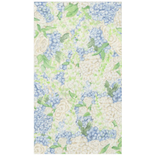 Nappe Aquarelle bleu et blanc Mariage de crête d'Hydrang