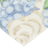 Nappe Aquarelle bleu et blanc Mariage de crête d'Hydrang (Angle)