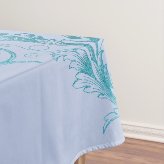 Nappe Aquarelle bleu Peacock (In Situ)