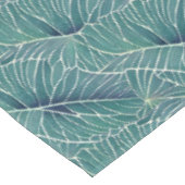 Nappe Aquarelle Bleu Vert Turquoise Tropical Feuille Mot (Angle)