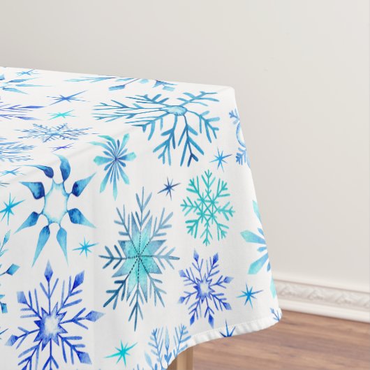 Nappe Aquarelle bleue Flammes de neige et étincelles d'h (In Situ)