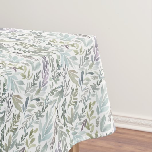 Nappe Aquarelle botanique bleu vert (In Situ)