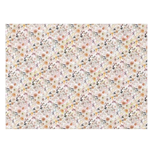 Nappe Aquarelle Botanique Fleur sauvage Papillon Initial (Devant (Horizontal))