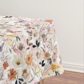 Nappe Aquarelle Botanique Fleur sauvage Papillon Initial (In Situ)