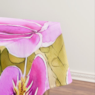 Nappe Aquarelle Botanique rose et or Flower