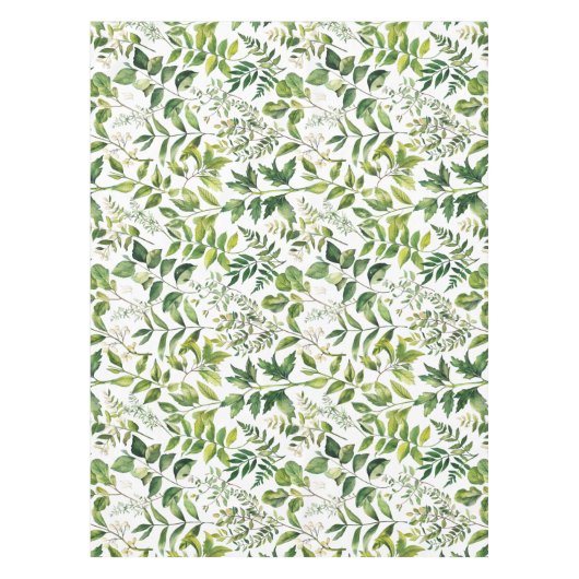 Nappe Aquarelle Botanique Vert feuilles (Devant)