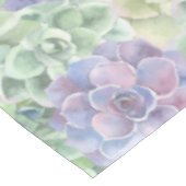 Nappe Aquarelle botanique verte et violette Succulents (Angle)