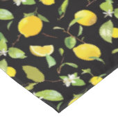 Nappe Aquarelle Citron et Feuille (Angle)
