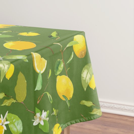 Nappe Aquarelle Citron & Feuilles 5 (In Situ)