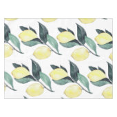 Nappe Aquarelle Citrons jaunes Motif sans couture (Devant (Horizontal))