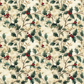 Nappe Aquarelle classique baies sèches de Noël muettes