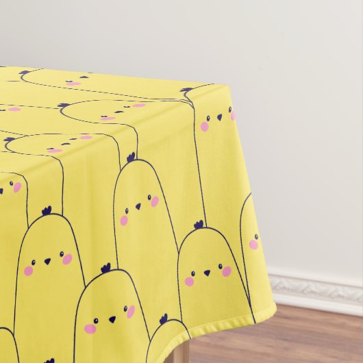 Nappe Aquarelle Cute Jaune Chick & Bunny Motif (In Situ)