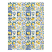 Nappe Aquarelle de la côte amalfitaine Citron méditerran (Devant)