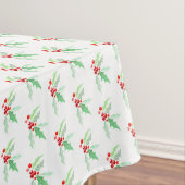 Nappe Aquarelle de Noël aux baies rouges (In Situ)