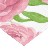 Nappe Aquarelle de pivoines roses (Angle)