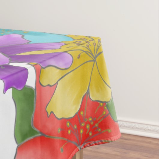Nappe Aquarelle de printemps brillante moderne Floral (In Situ)