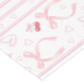 Nappe Aquarelle de vaches roses avec coeur (Angle)