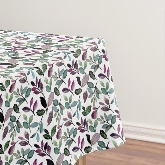 Nappe Aquarelle de verdure fleurie Motif sans couture (In Situ)