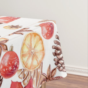 Nappe Aquarelle Éléments de Noël Motif sans couture