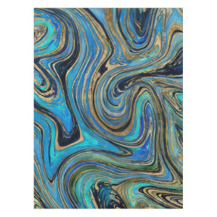 Nappe Aquarelle en marbre bleu doré