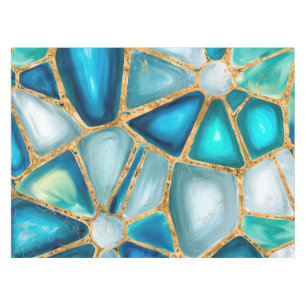 Nappe Aquarelle et cellules d'or - océan