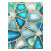 Nappe Aquarelle et cellules d'or - océan (Devant)