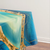 Nappe Aquarelle et cellules d'or - océan (In Situ)