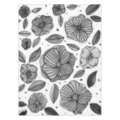 Nappe Aquarelle et fleurs d'encre - noir et blanc (Devant)