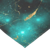 Nappe Aquarelle étonnante Galaxie de marbre vert et or (Angle)