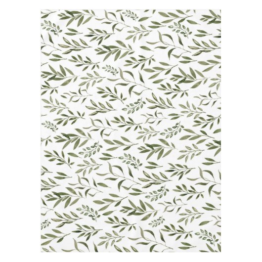 Nappe Aquarelle Eucalyptus Motif Feuille (Devant)