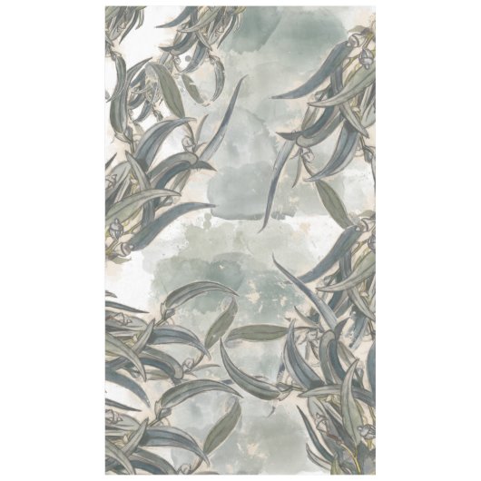 Nappe Aquarelle Eucalyptus Verdure Feuille (Devant)