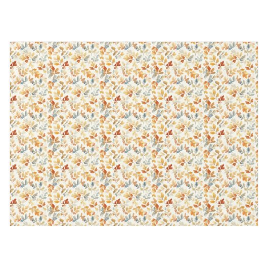 Nappe Aquarelle Feuilles Automnes - Cosy Fall Nature (Devant (Horizontal))