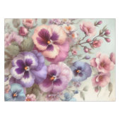 Nappe Aquarelle Fleurs aux couleurs pastels (Devant (Horizontal))
