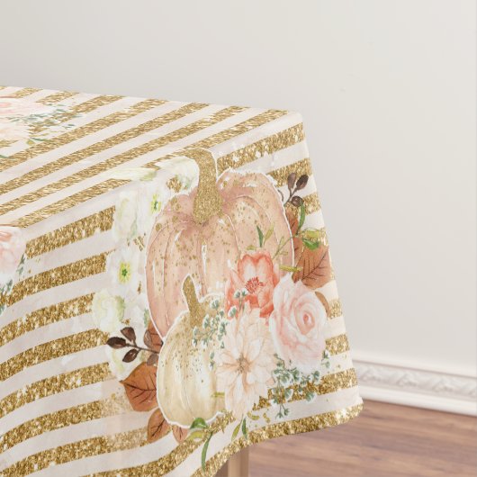 Nappe Aquarelle Fleurs Citrouille Baby shower Décor (In Situ)