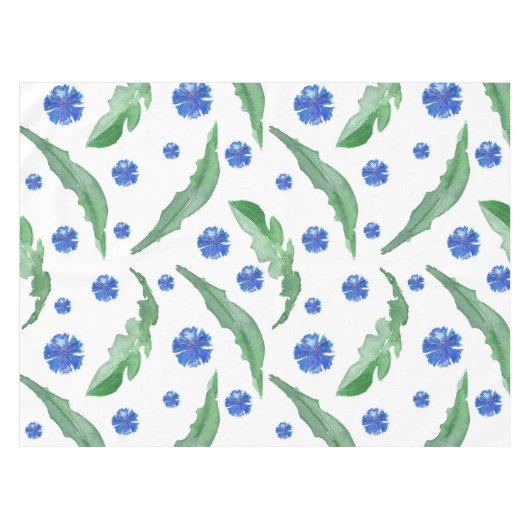 Nappe Aquarelle Fleurs de corail bleu (Devant (Horizontal))