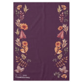 Nappe Aquarelle Florale Dîner d'Action de grâce (Devant)