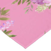 Nappe aquarelle florale rose violet jaune (Angle)