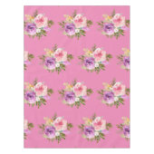 Nappe aquarelle florale rose violet jaune (Devant)