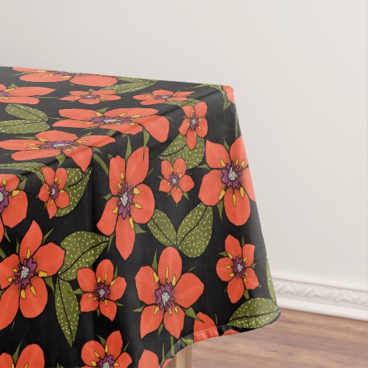 Nappe Aquarelle florale rouge (In Situ)