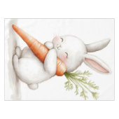 Nappe Aquarelle Fluffy Bunny Carrot Love (Devant (Horizontal))