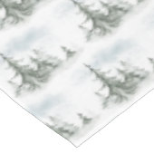 Nappe Aquarelle Forêt de sapins rustiques hiver (Angle)