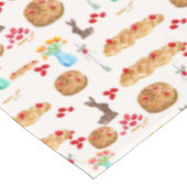 Nappe Aquarelle Grecque Pâques Nourriture Et Oeufs Rouge (Angle)