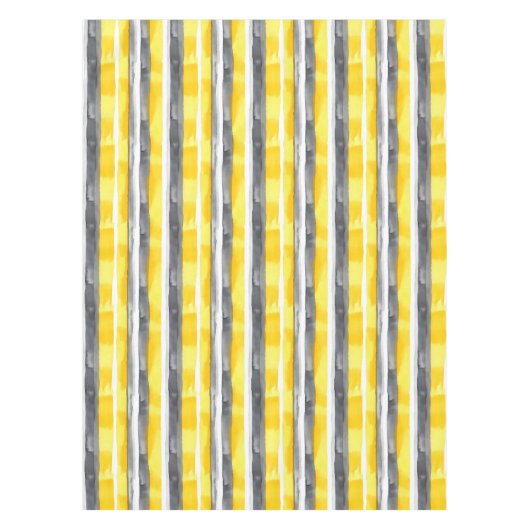 Nappe Aquarelle gris jaune blanc rayé (Devant)