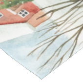 Nappe Aquarelle Hiver Paysage rustique avec Fir Trees (Angle)
