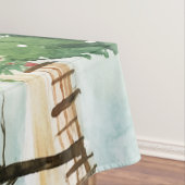 Nappe Aquarelle Hiver Paysage rustique avec Fir Trees (In Situ)