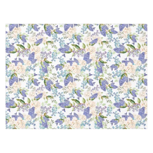 Nappe Aquarelle Hydrangea & Fleurs Roses (Devant (Horizontal))