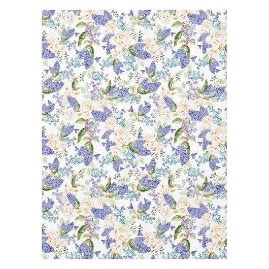 Nappe Aquarelle Hydrangea & Fleurs Roses (Devant)