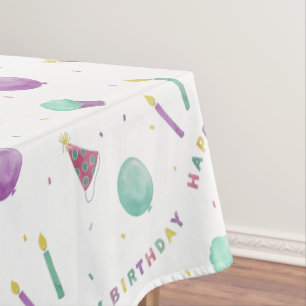 Nappe Aquarelle Joyeux design d'anniversaire
