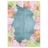 Nappe Aquarelle magique Succulents turquoise (Devant)